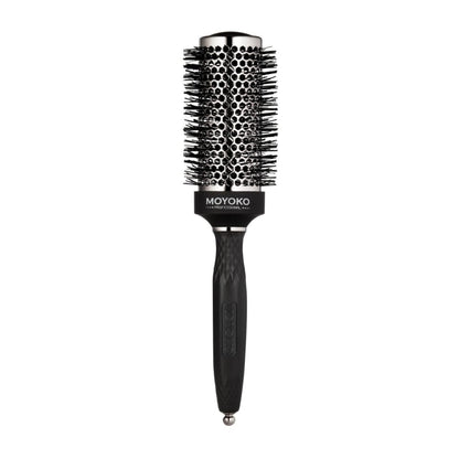 Moyoko Silver Arch Round Blow Dry Brush 45mm with Metal Barrel and Black Handle