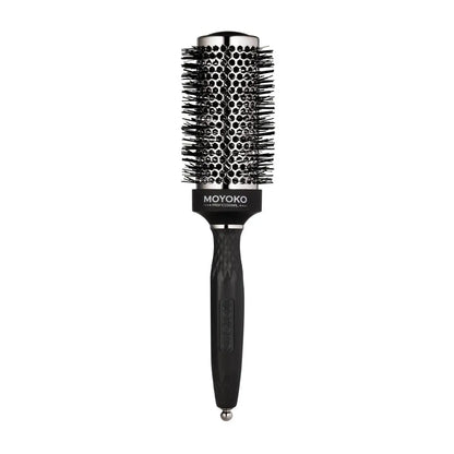 Moyoko Silver Arch Round Blow Dry Brush 45mm with Metal Barrel and Black Handle