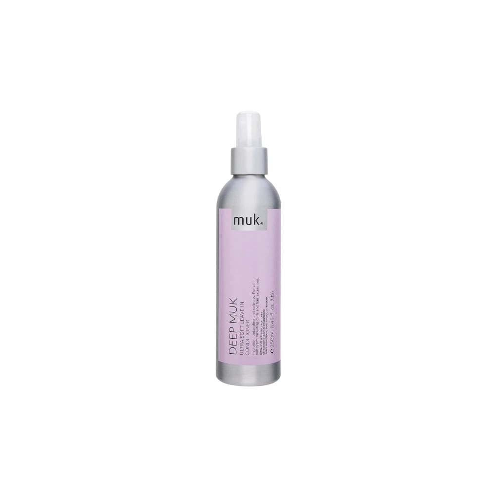 Silver and lavender spray bottle of Muk Deep Muk Leave In Conditioner - 250ml