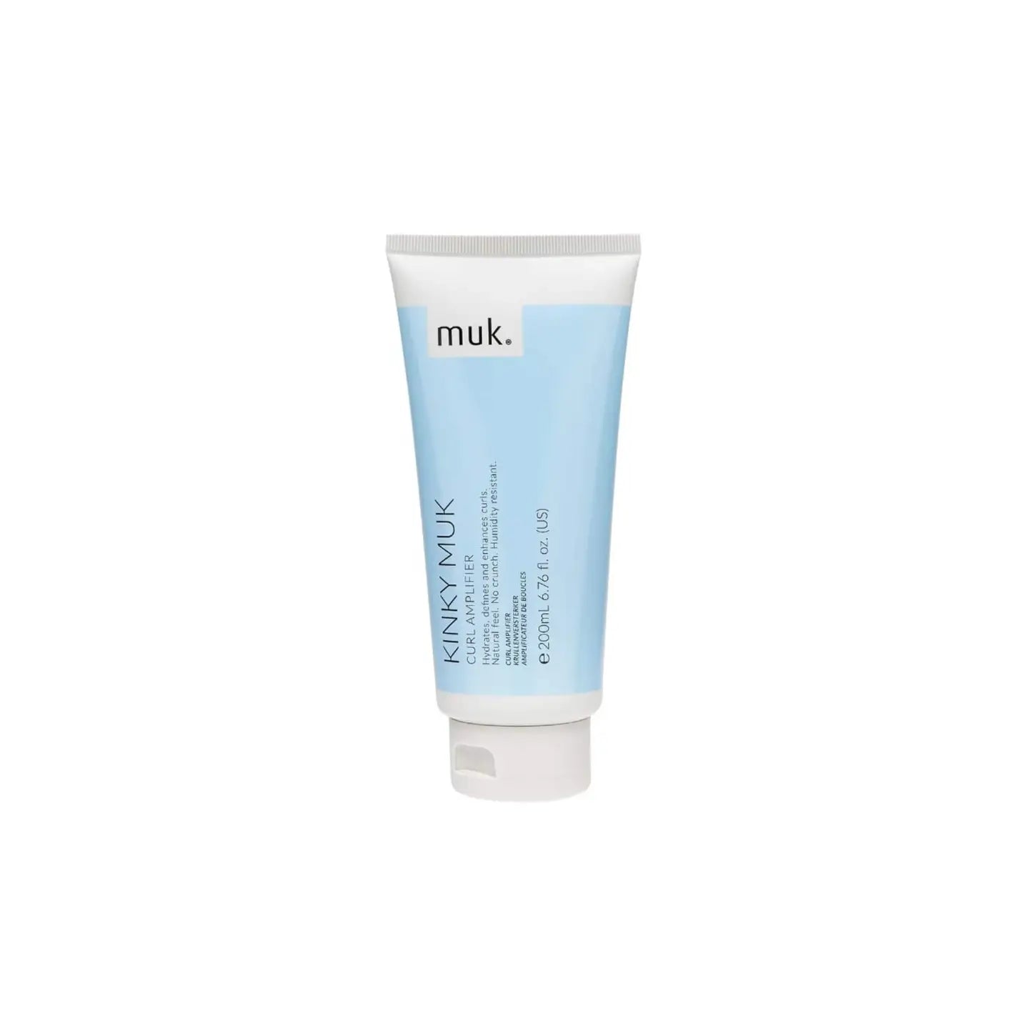 Light blue tube of MUK Kinky Muk Curl Amplifier - 200ml hair product