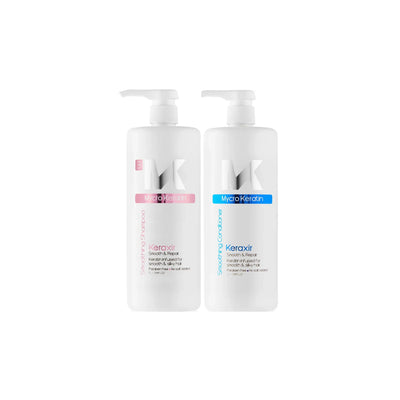 Mycro Keratin Keraxir Smoothing Shampoo & Conditioner Bundle - Smooth & Repair, Keratin Infused, Paraben Free