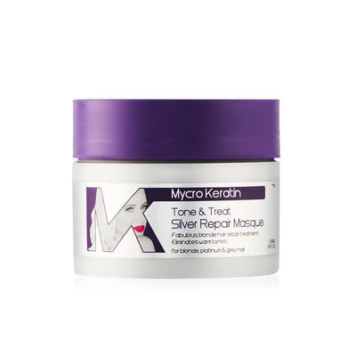 Mycro Keratin Silver Hair Masque: Tone & Treat for Blonde & Grey Hair. Purple Shampoo for Toning. Eliminate Yellow Tones.