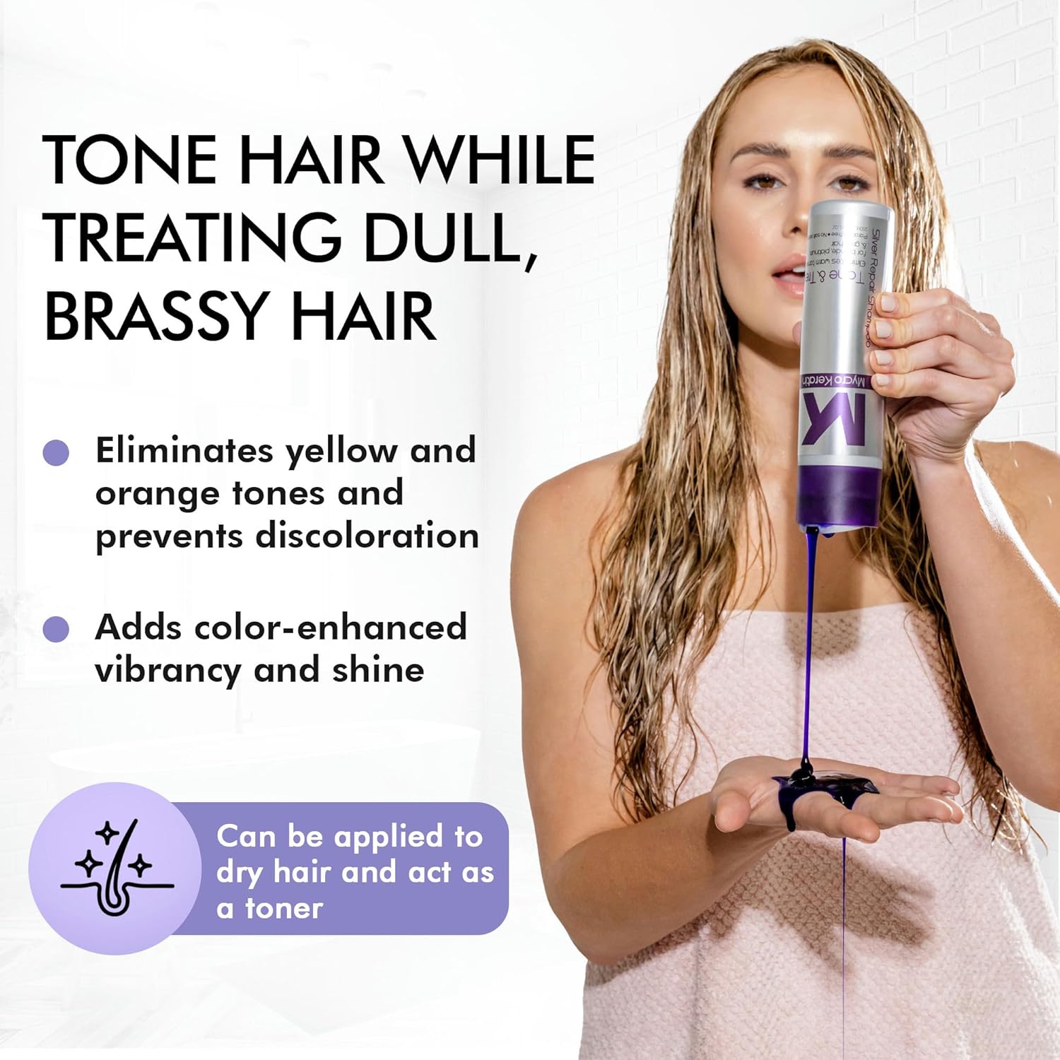 Mycro Keratin Tone&Treat Silver Shampoo 1L