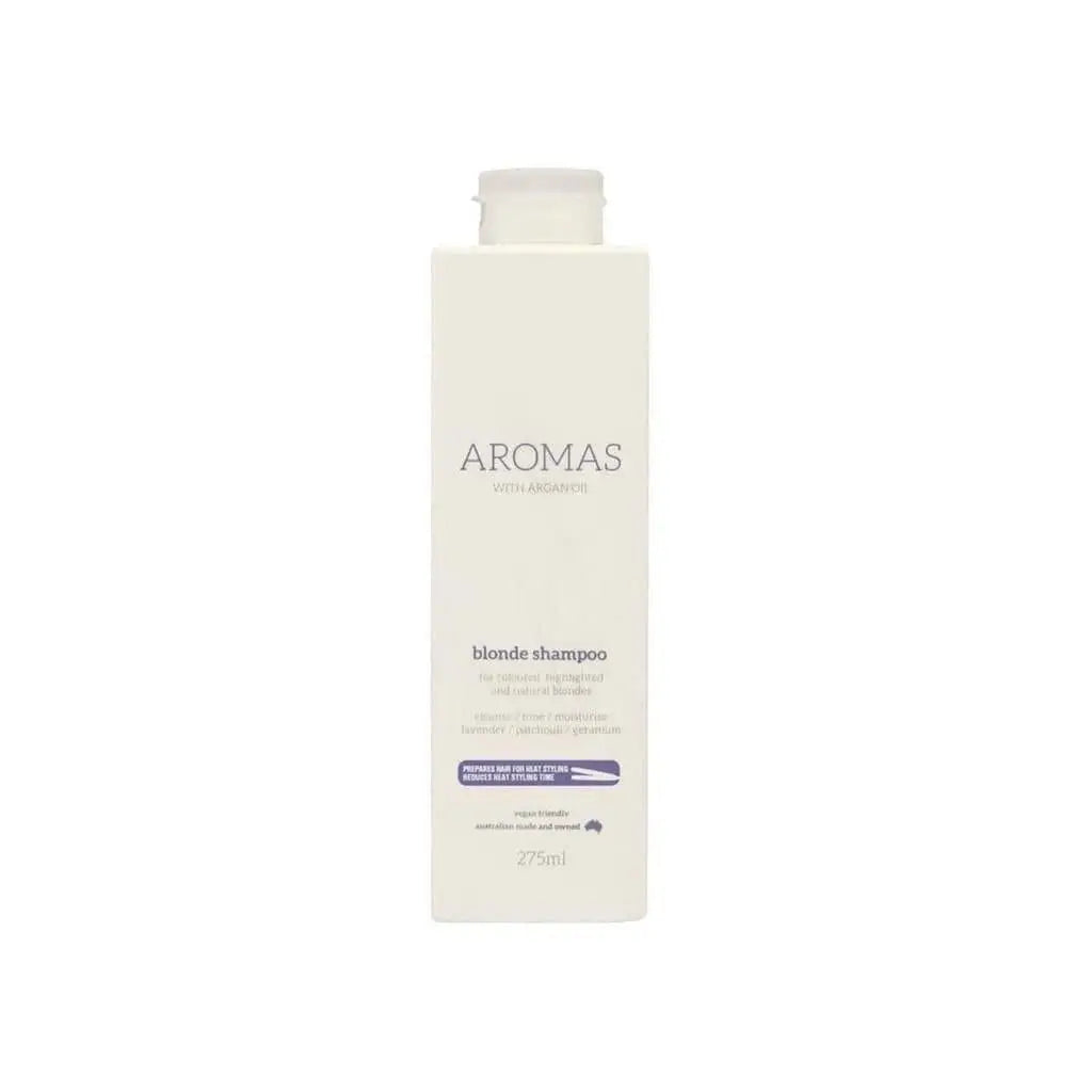 Nak Aromas Blonde Shampoo with Argan Oil 275ml - White Bottle Front View