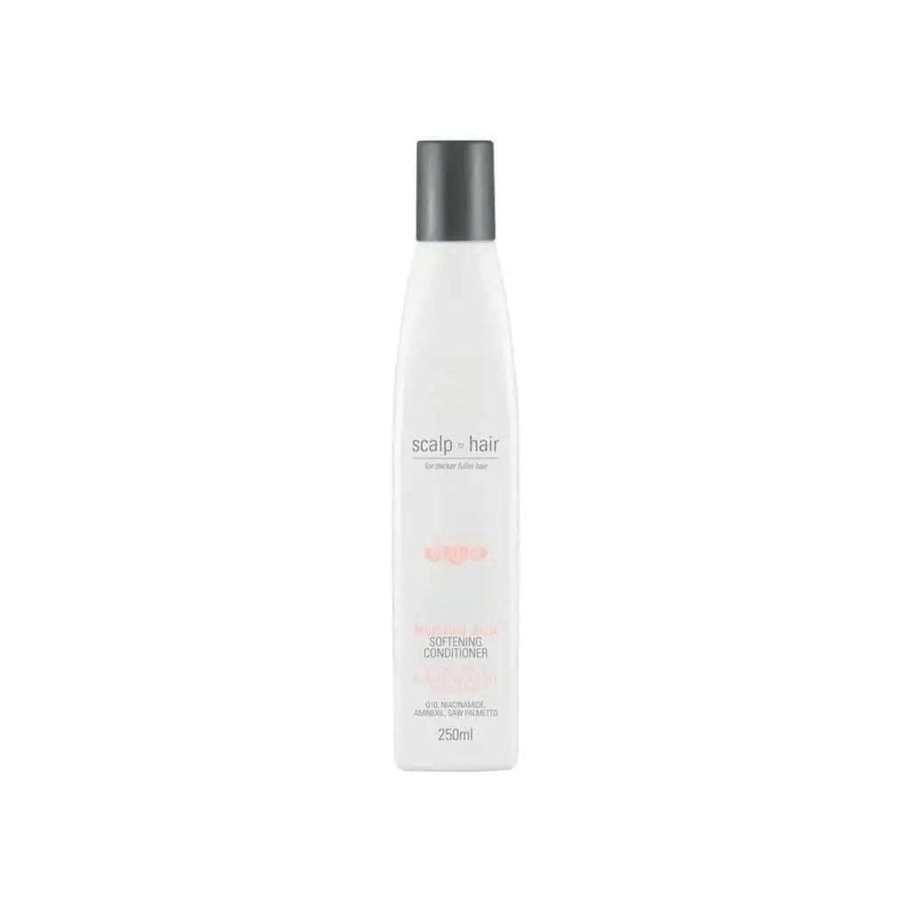 Nak Moisture Rich Conditioner 250ml, white bottle with gray cap, scalp and hair softening