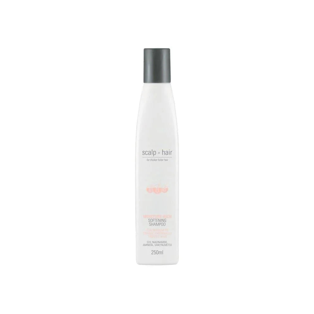 White bottle of Nak Scalp to Hair Moisture Rich Conditioner 250ml with gray cap