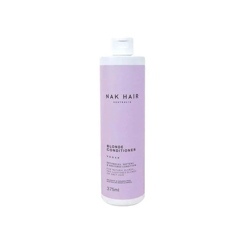 Lavender bottle of Nak Signatures Blonde Conditioner 375ml for vibrant blonde hair care