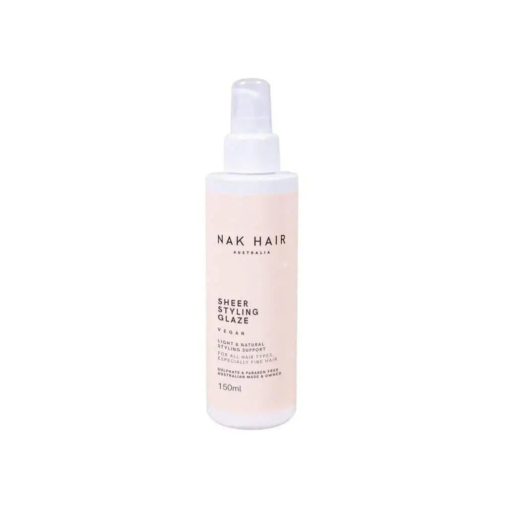 NAK Signatures Sheer Styling Glaze 150ml hair product for smooth, sleek styling