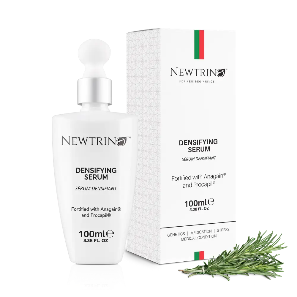 Newtrino 100ml Scalp Serum and Packaging Box for Individuals Struggling with Hair Density