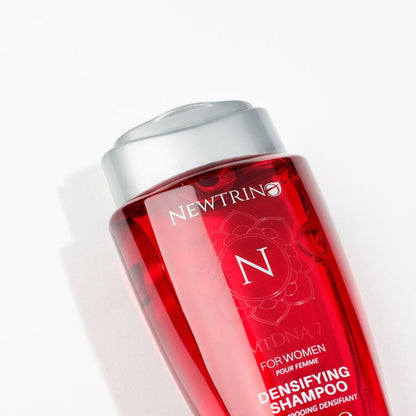 Red bottle of Newtrino 250ml Womens mt7 DNA Shampoo, sulfate and sodium chloride free