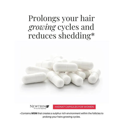 Newtrino Hair Growth Capsules for Women: Reduce Hair Loss & Shedding with MSM