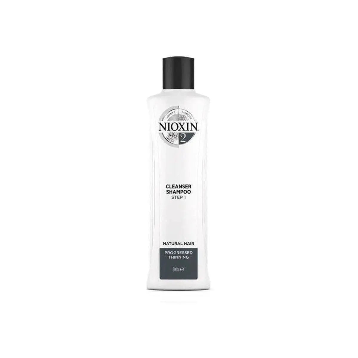 Nioxin System 2 Cleanser 300ml for Natural Hair with Noticeably Thinning Fine Strands