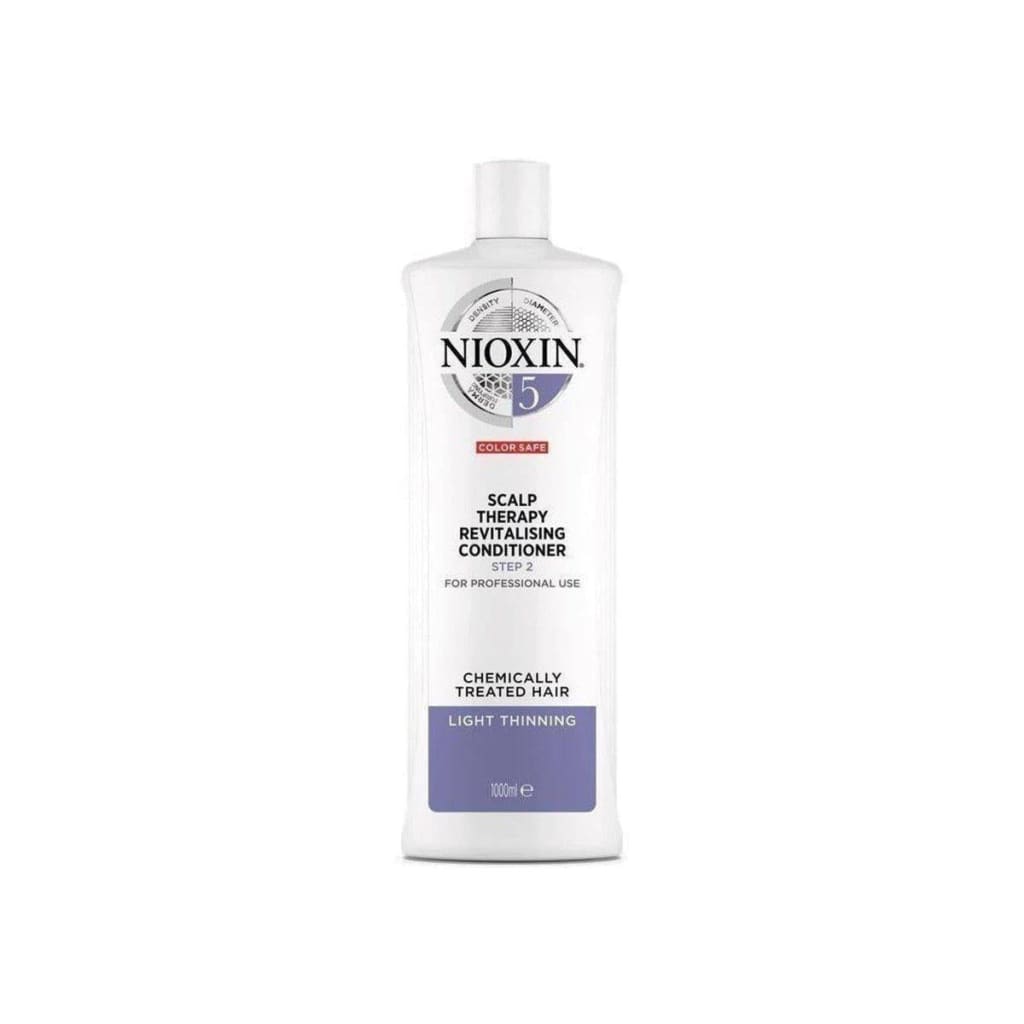 Bottle of Nioxin System 5 Scalp Therapy Revitalizing Conditioner for chemically treated hair