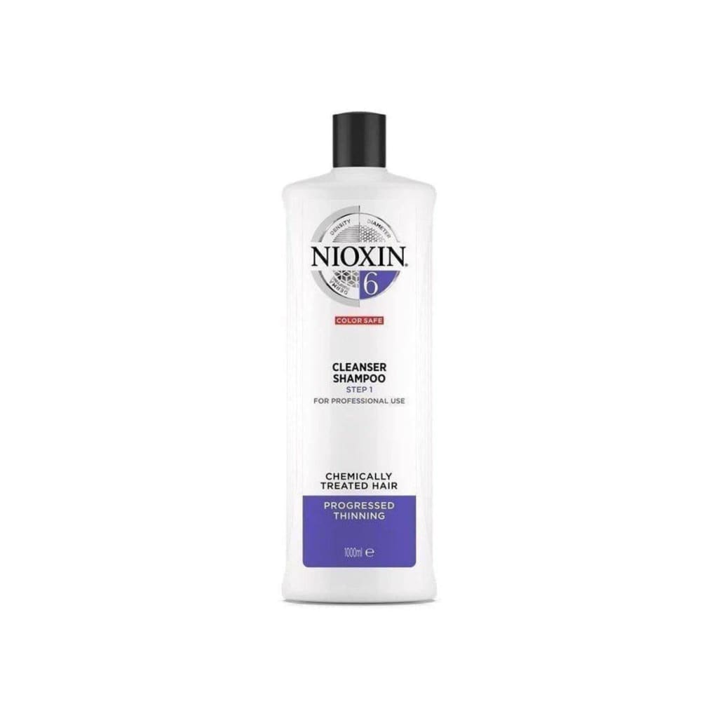 Nioxin System 6 Cleanser Shampoo 1000ml for chemically treated, noticeably thinning hair