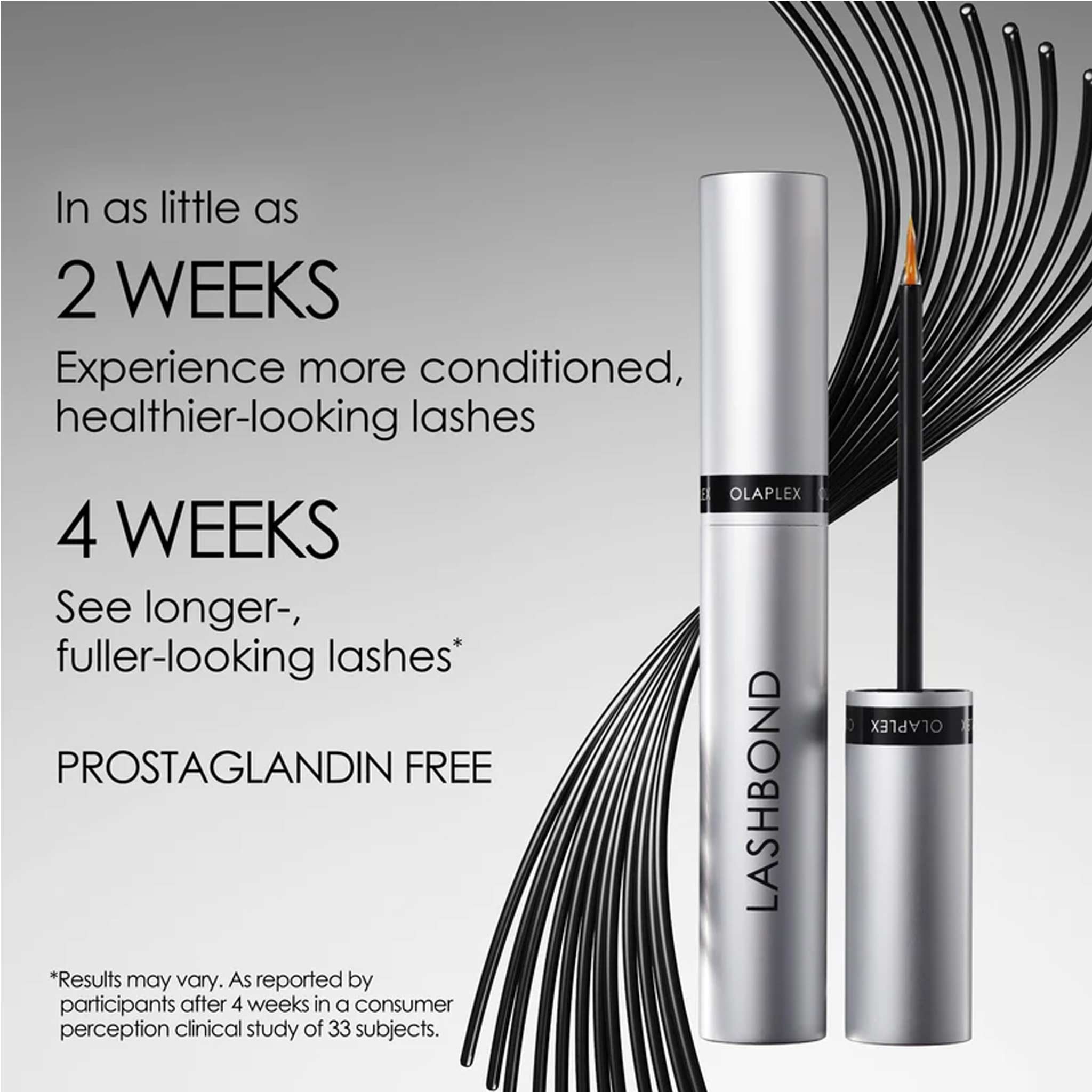 Olaplex Lashbond Serum for healthier-looking lashes in 2 weeks with a sleek applicator