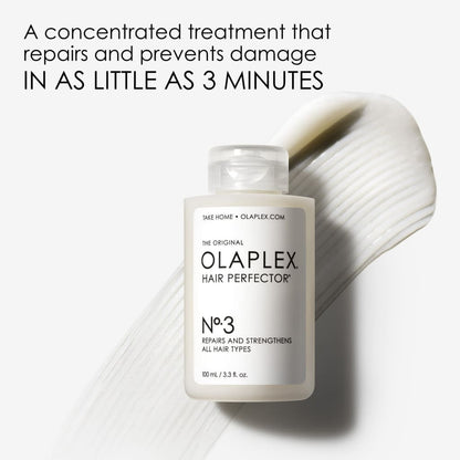 Bottle of Olaplex Hair Perfector No. 3, ideal for restoring natural color-treated hair