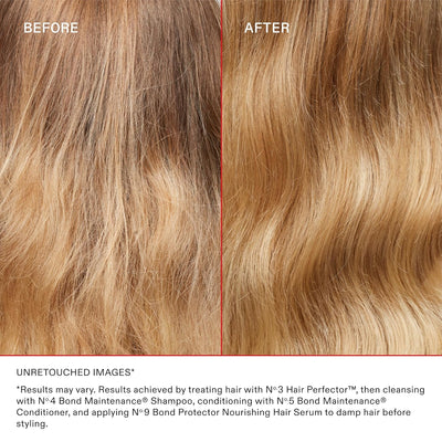 Olaplex No.3 Hair Treatment results showing before and after hair transformation for healthier locks