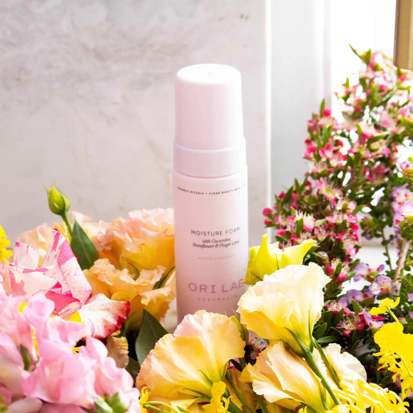 ORI LAB Moisture Foam: Hydrating Hair Care with Natural Ingredients & Floral Accent