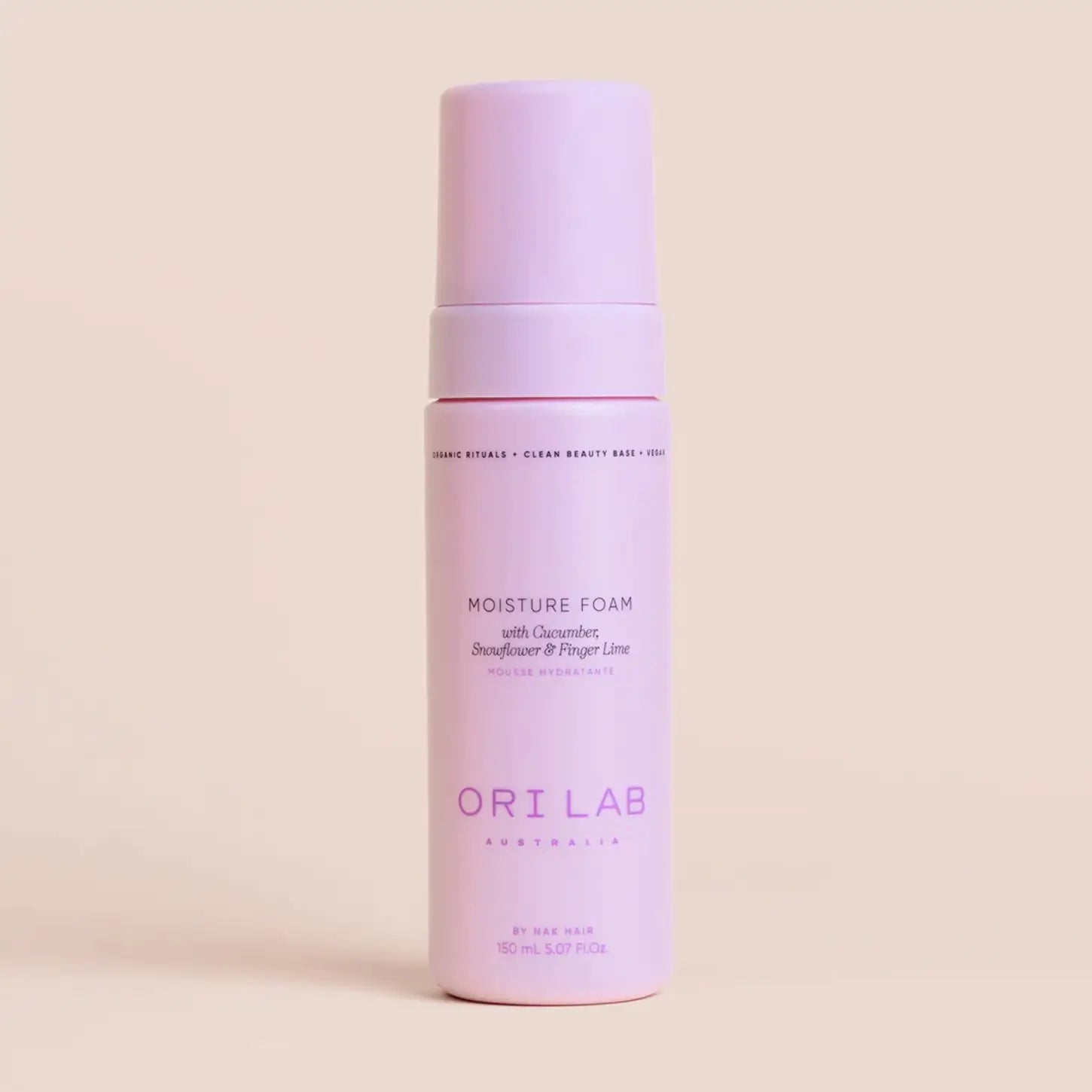 ORI Lab Moisture Foam 150ml: Hydrating, Vegan Hair Product from Australia. Cucumber, Snowflower & Finger Lime. Frizz Control