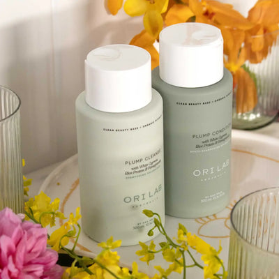 ORI LAB Plump Cleanse & Condition: Volumizing Organic Shampoo Duo for Healthy Hair. Vegan & Cruelty-Free Hair Care.