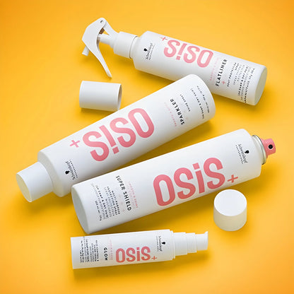 Schwarzkopf OSiS Super Shield 300ml protection spray for smooth, manageable hair against heat and pollution.