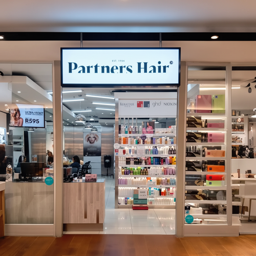 Partners Hair Salon Storefront - Warm Tones
