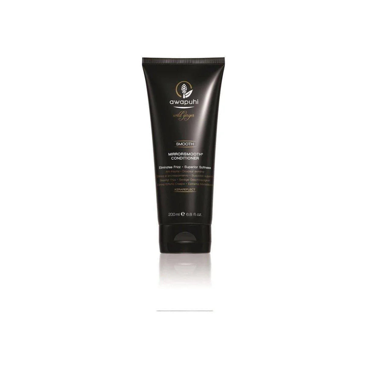 Black tube of Paul Mitchell Awapuhi Wild Ginger Mirrorsmooth Conditioner 200ml