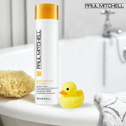 Paul Mitchell Baby Don't Cry Shampoo 300ml, a gentle tearless formula perfect for kids' sensitive skin and eyes.