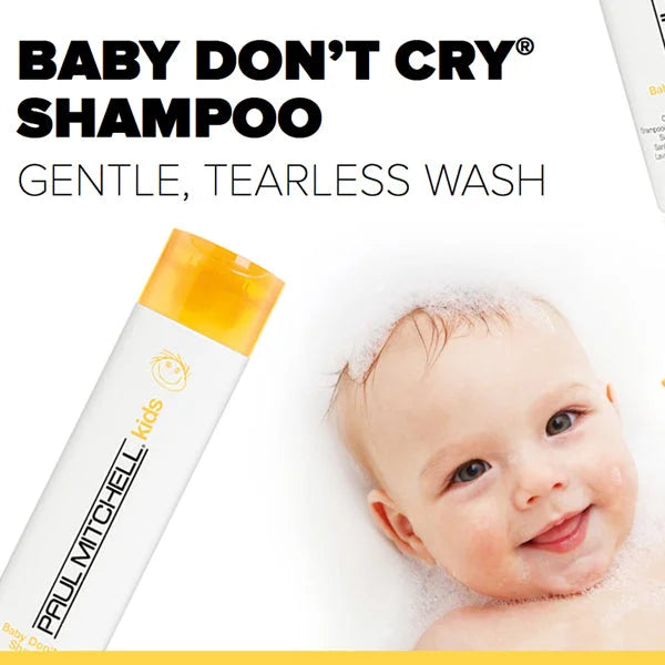 Paul Mitchell Baby Don't Cry Shampoo 300ml offers a gentle, tearless wash perfect for your child's sensitive skin.