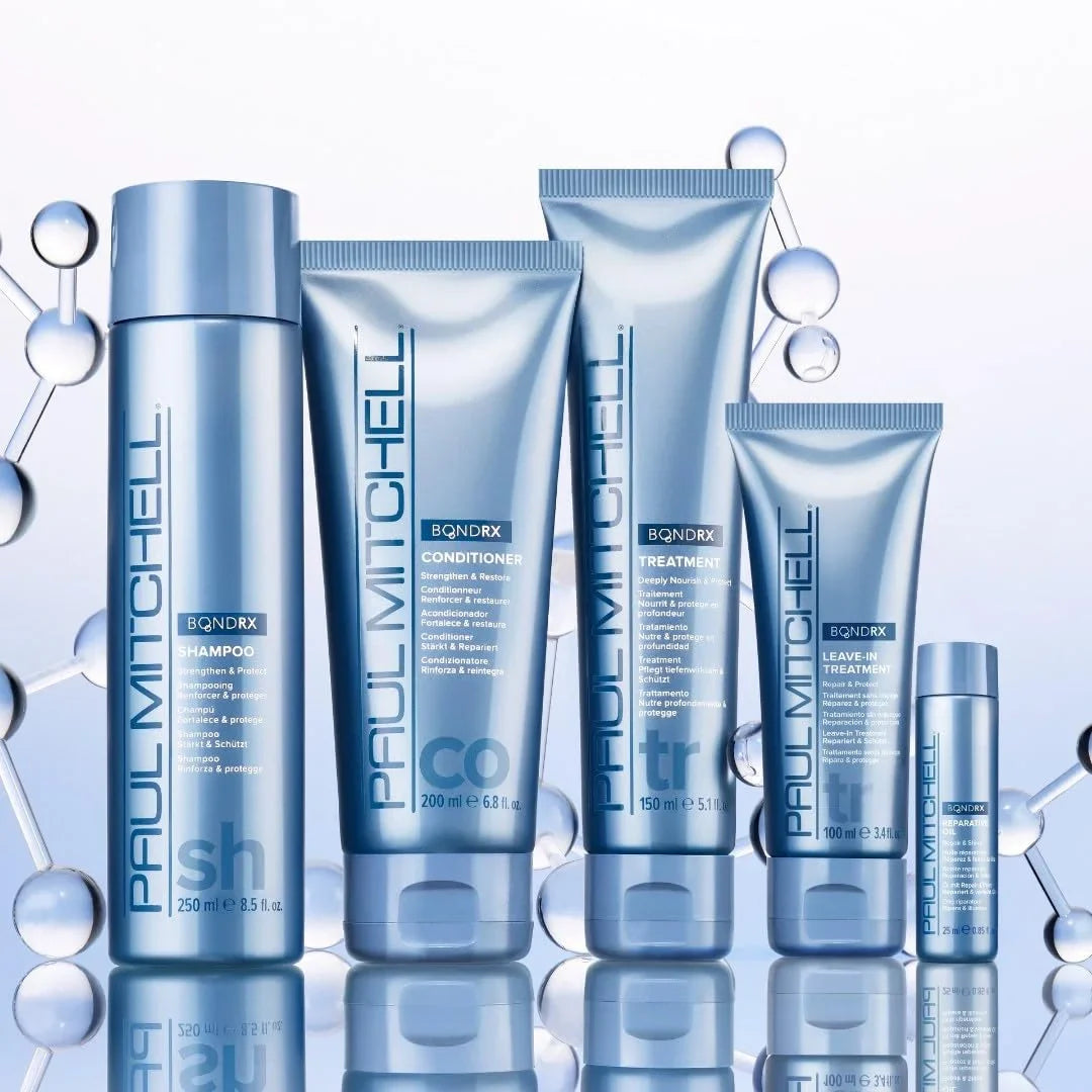 Paul Mitchell Bond Rx: Shampoo, Conditioner, & Treatment Set for Hair Repair & Strengthening.