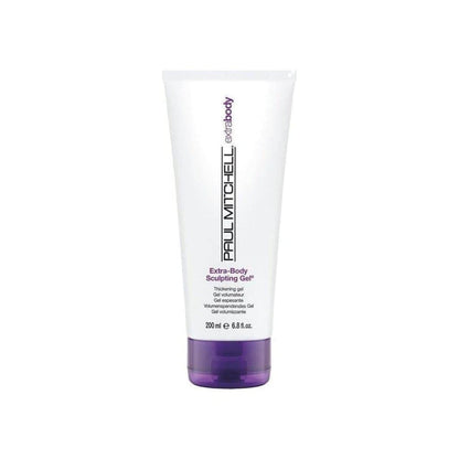 White tube of Paul Mitchell Extra Body Sculpting Gel 200ml with a purple base