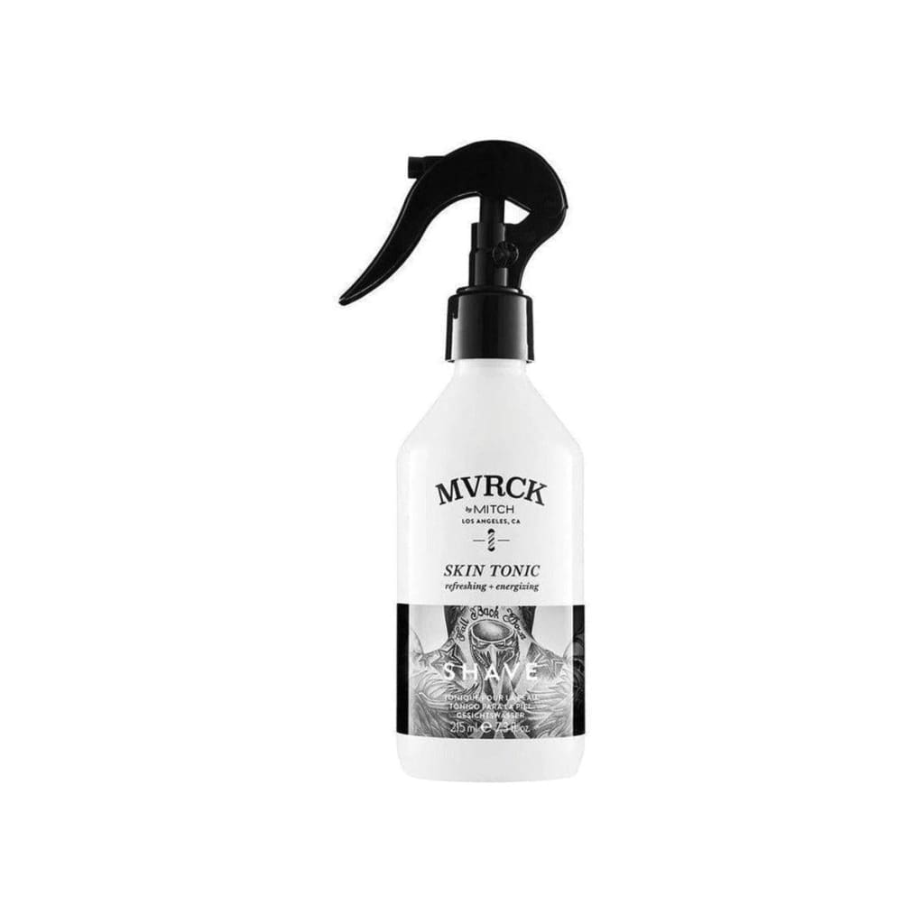 White Paul Mitchell MVRCK Skin Tonic 215ml spray bottle with black nozzle