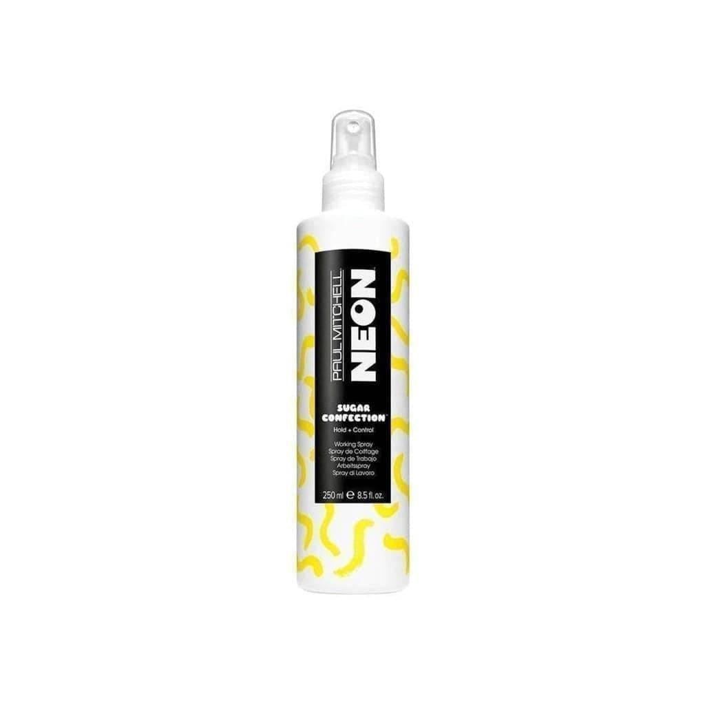 Paul Mitchell Neon Sugar Confection Working Spray 250ml bottle with yellow abstract designs