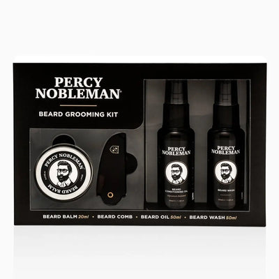 Percy Nobleman Beard Grooming Kit: Oil, Balm, Wash & Comb - Complete Beard Care Set