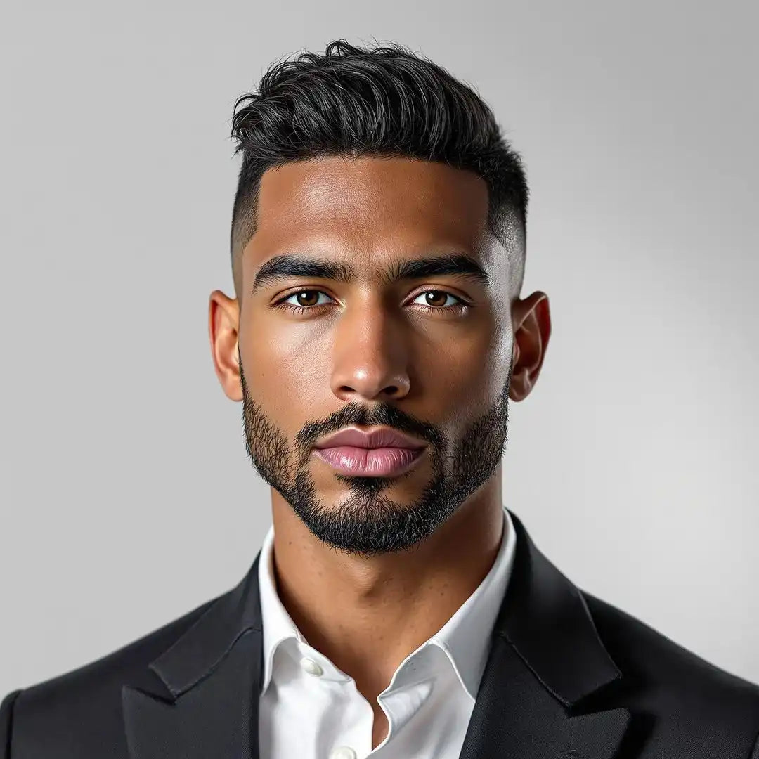 Professional headshot portrait featuring a well-groomed man in a black suit jacket and white dress shirt.