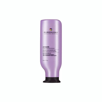 Purple bottle of Pureology Hydrate Conditioner for color-treated hair - 266ml, Antifade Complex®