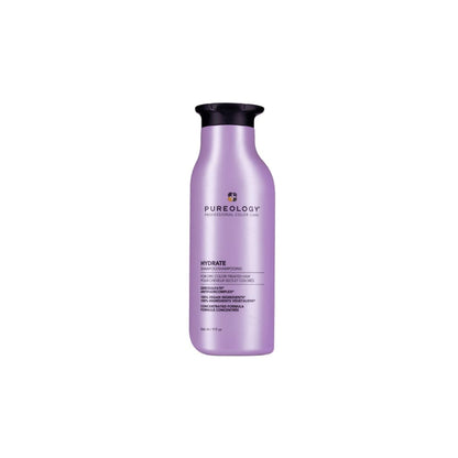 Purple bottle of Pureology Hydrate shampoo.