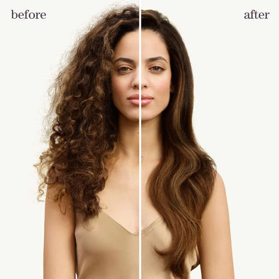 Hair Transformation: Frizzy to Smooth. Before & After with Pureology Hydrate for Color-Treated Hair.
