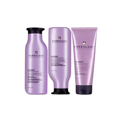 Pureology Hydrate Trio: Shampoo, Conditioner & Hair Mask for Color-Treated Hair