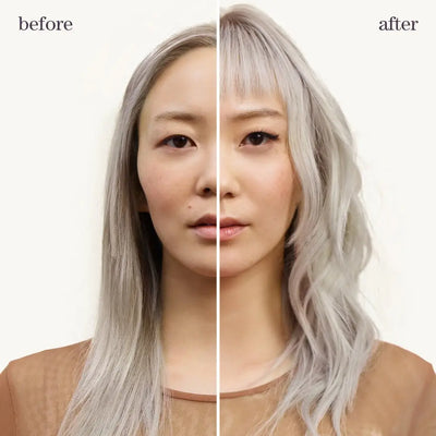 Pureology Volume: Before & After Hair Transformation. Fuller, voluminous hair result with Pure Volume Trio Bundle from Partners Hair Design.