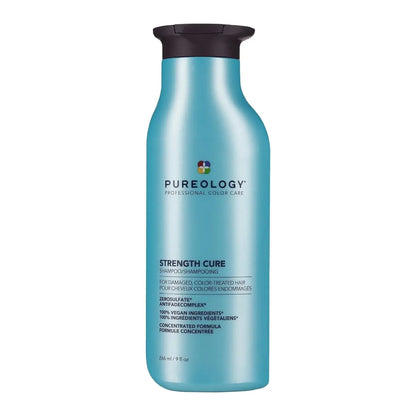 Pureology Strength Cure Shampoo - For Damaged and Color-Treated Hair, Fortifies & Strengthens Hair, Sulfate-Free & Vegan