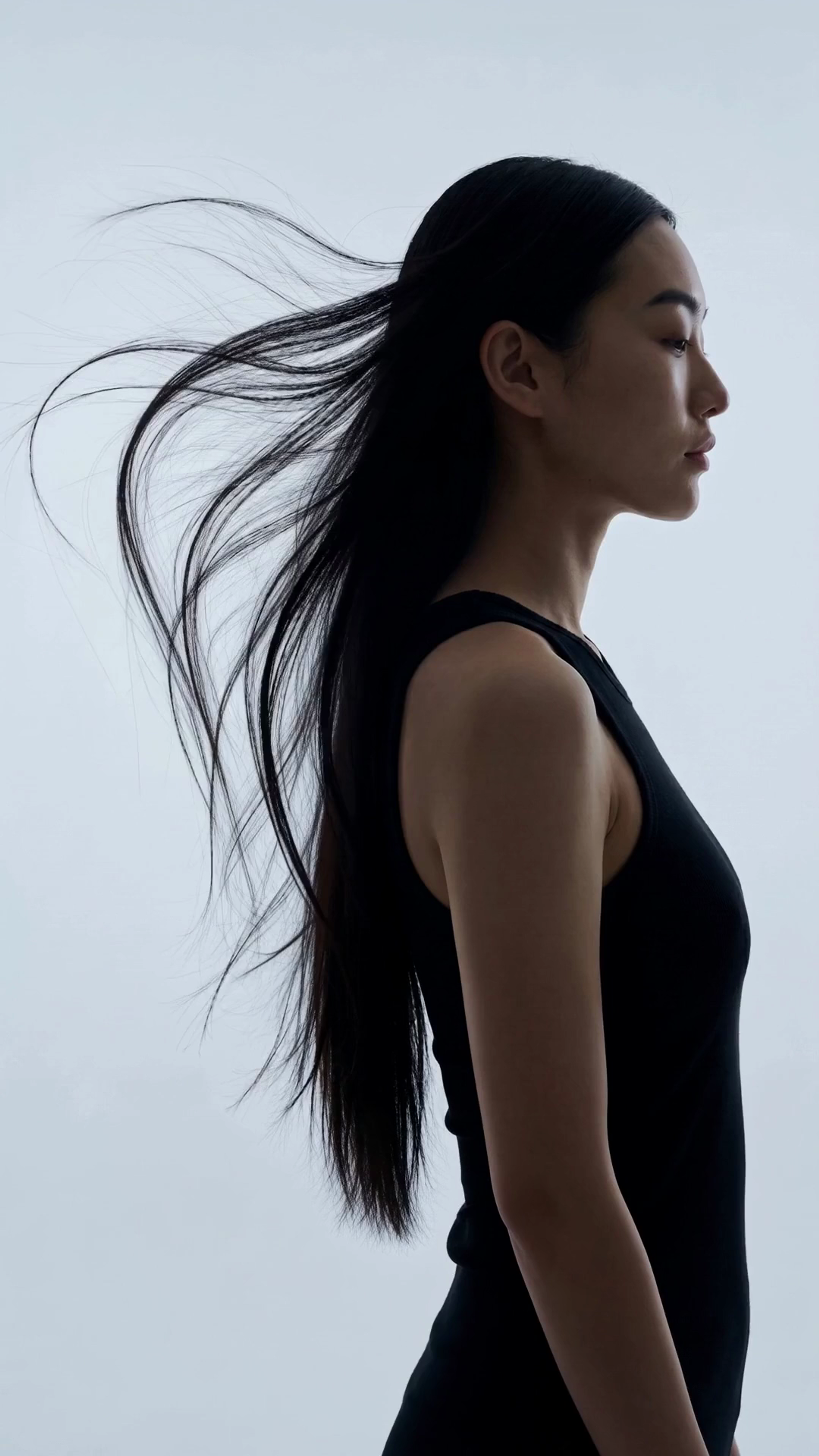 Smooth, polished hair styled with QiQi Smooth Service Shampoo 300ml