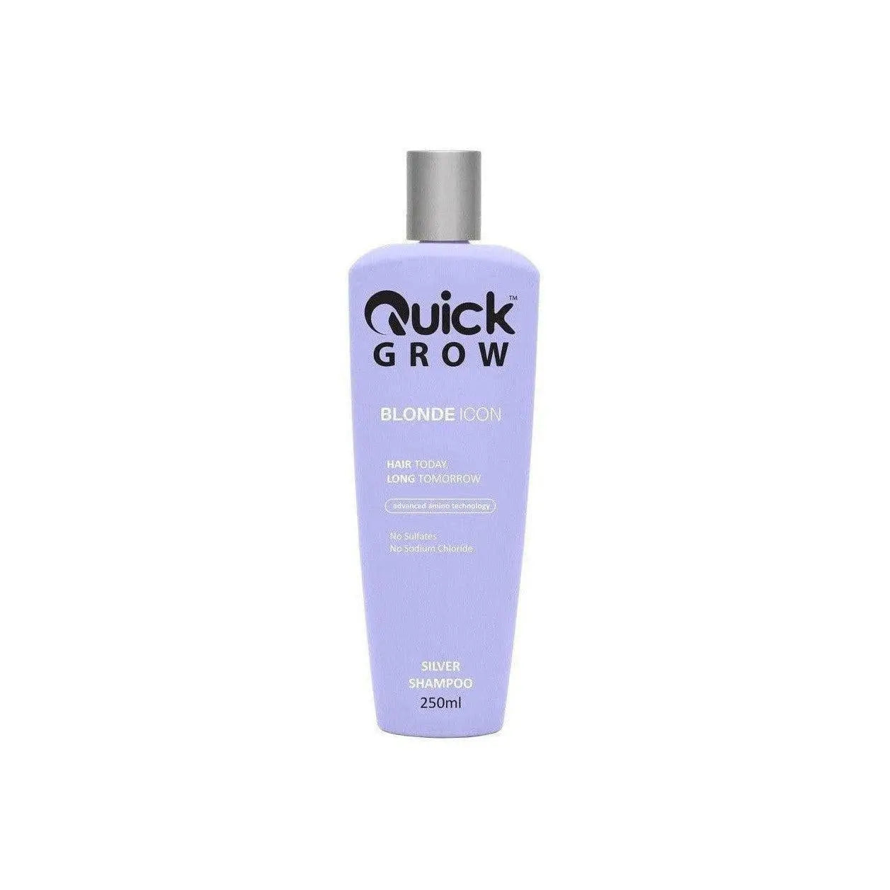 Lavender-colored Quick Grow Blonde Icon Shampoo, sulfate-free, 250ml