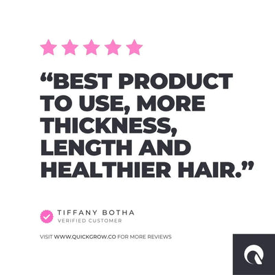 Quick Grow Review: "Best Product!" - Thicker, Longer, Healthier Hair. Verified Customer Testimonial.