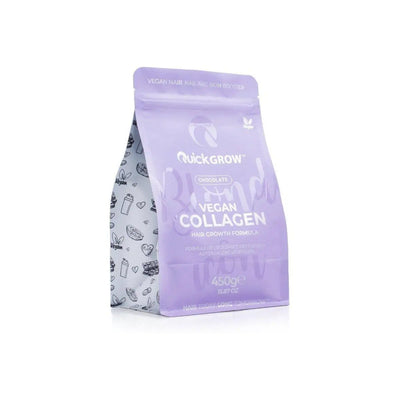 Quick Grow Vegan Collagen Chocolate - Hair Growth Supplement for Vegan Hair, Skin, & Nails