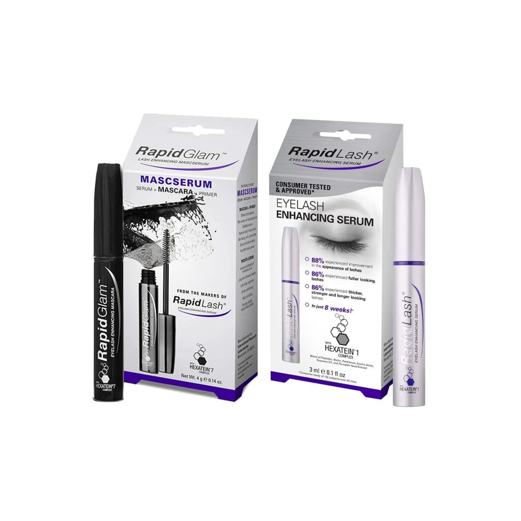 RapidLash Bundle featuring RapidGlam mascara and RapidLash serum for eyelash enhancement