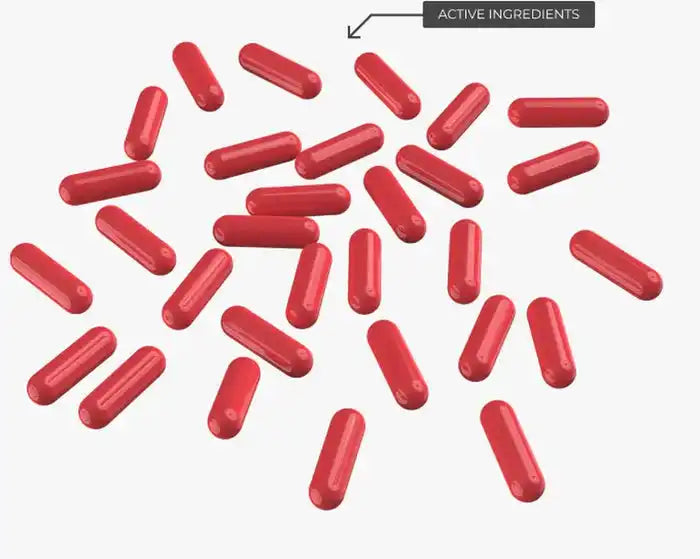 Red capsules.