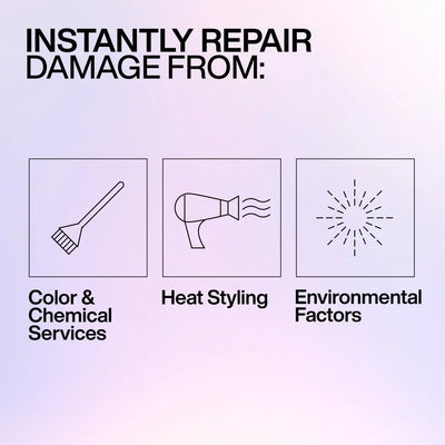Hair Damage Repair: Redken Shampoo & Conditioner. Repairs damage from heat, color, & environment. Sulfate-free hair repair.