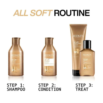 Redken All Soft Hair Routine: Shampoo, Conditioner, & Treatment Products for Soft, Hydrated Hair