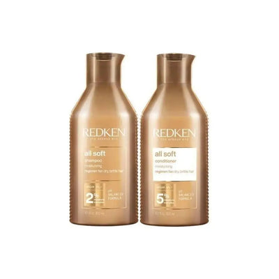 Redken All Soft Shampoo & Conditioner Set: Moisturizing Hair Care for Dry Hair. Professional Hydration for Soft, Manageable Hair